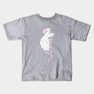 Cute Grey Cartoon Mouse Kids T-Shirt